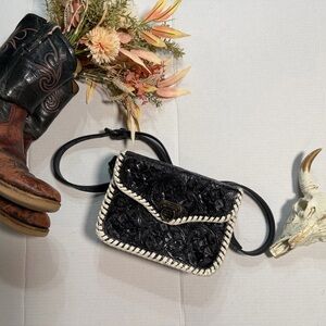 American Darling Black and Cream Crossbody Bag